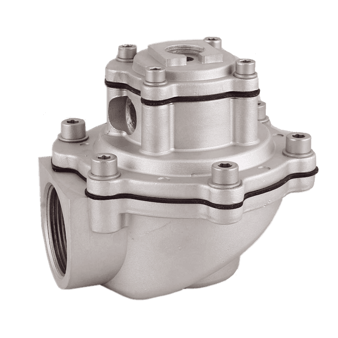 Клапан с пневмоуправлением PL102009650 (T-PB 504) 2/2 НЗ BSP 21/2" 65 мм 0,5-8,5 бар -10...+80С